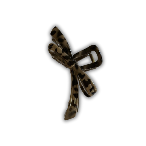 H&S Bow Hair Claw - Leopard