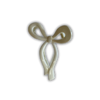 H&S Bow Hair Claw - White
