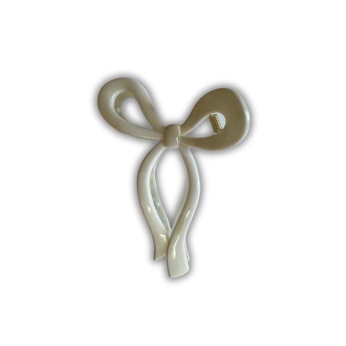 H&S Bow Hair Claw - White