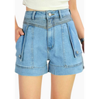 H&S Daisy Denim Shorts - Light Wash