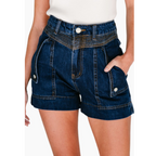 H&S Daisy Denim Shorts - Dark Wash
