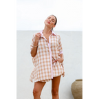 H&S Ginny Shirt - Beige & Pink