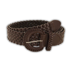 H&S Boho Style Woven Belt - Chocolate