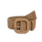 H&S Elastic Rattan Belt - Khaki