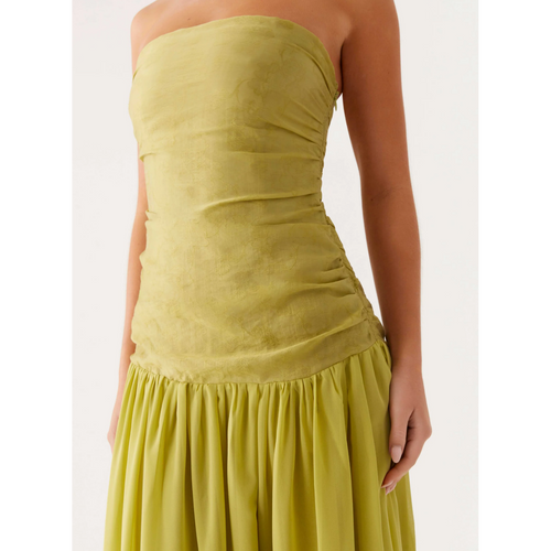SBM Pepper Mayo Lime Strapless Maxi Dress AU 8
