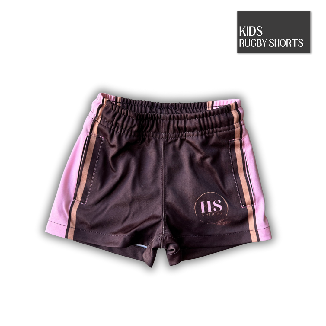 H&S Out in the Sticks Rugby Shorts - Kids Barbie
