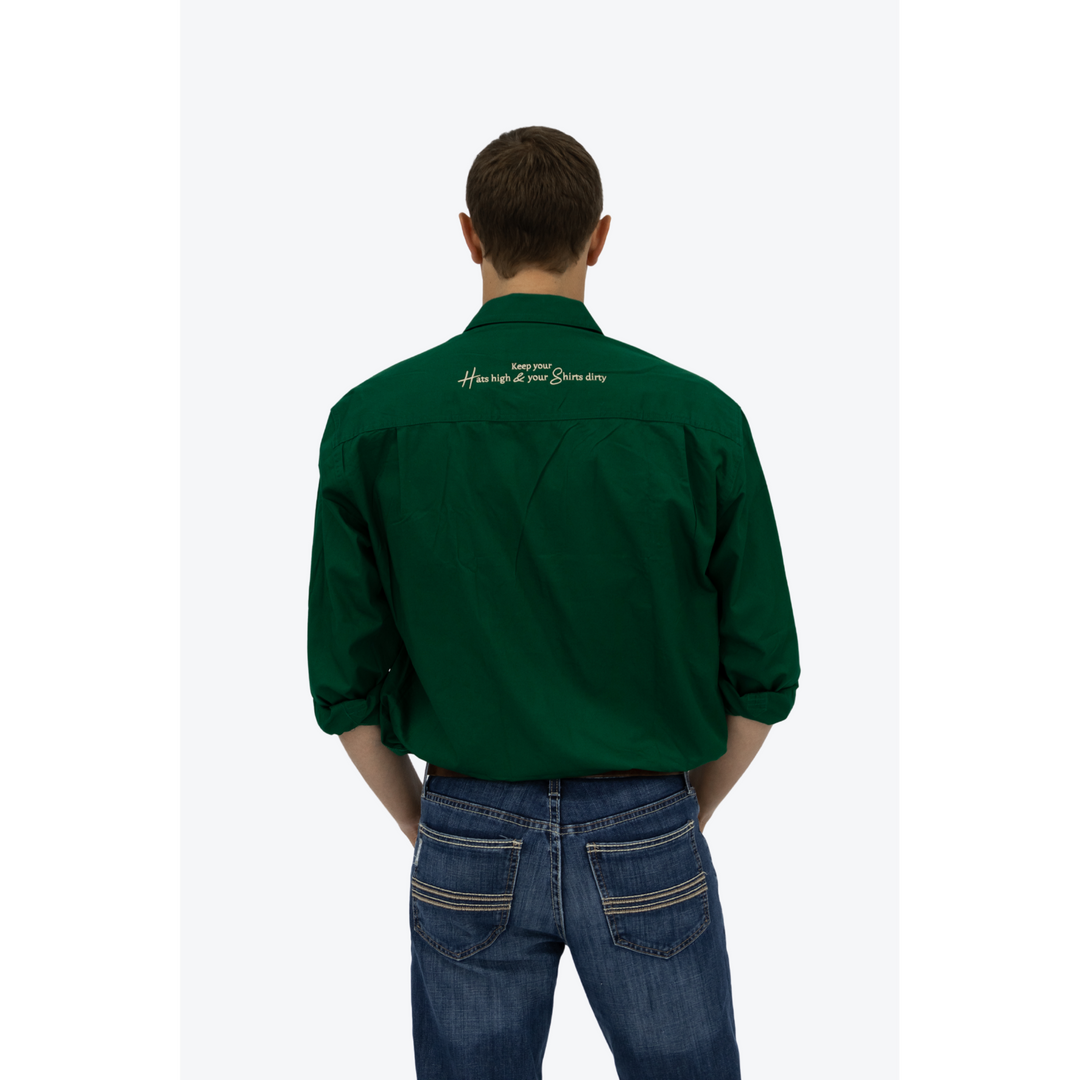 The Lachy Work Shirt - Emerald Green