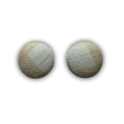 H&S Fabric Round Stud Earring - Smokeshow