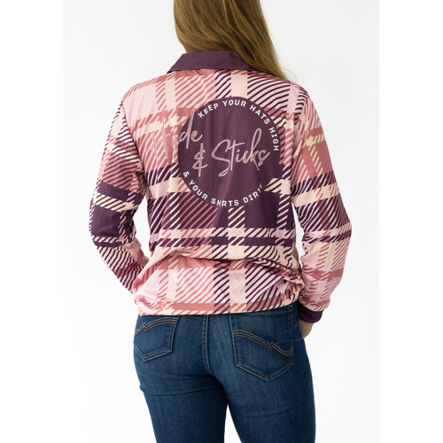 H&S Pretty & Punchy Jersey - Pink Plaid