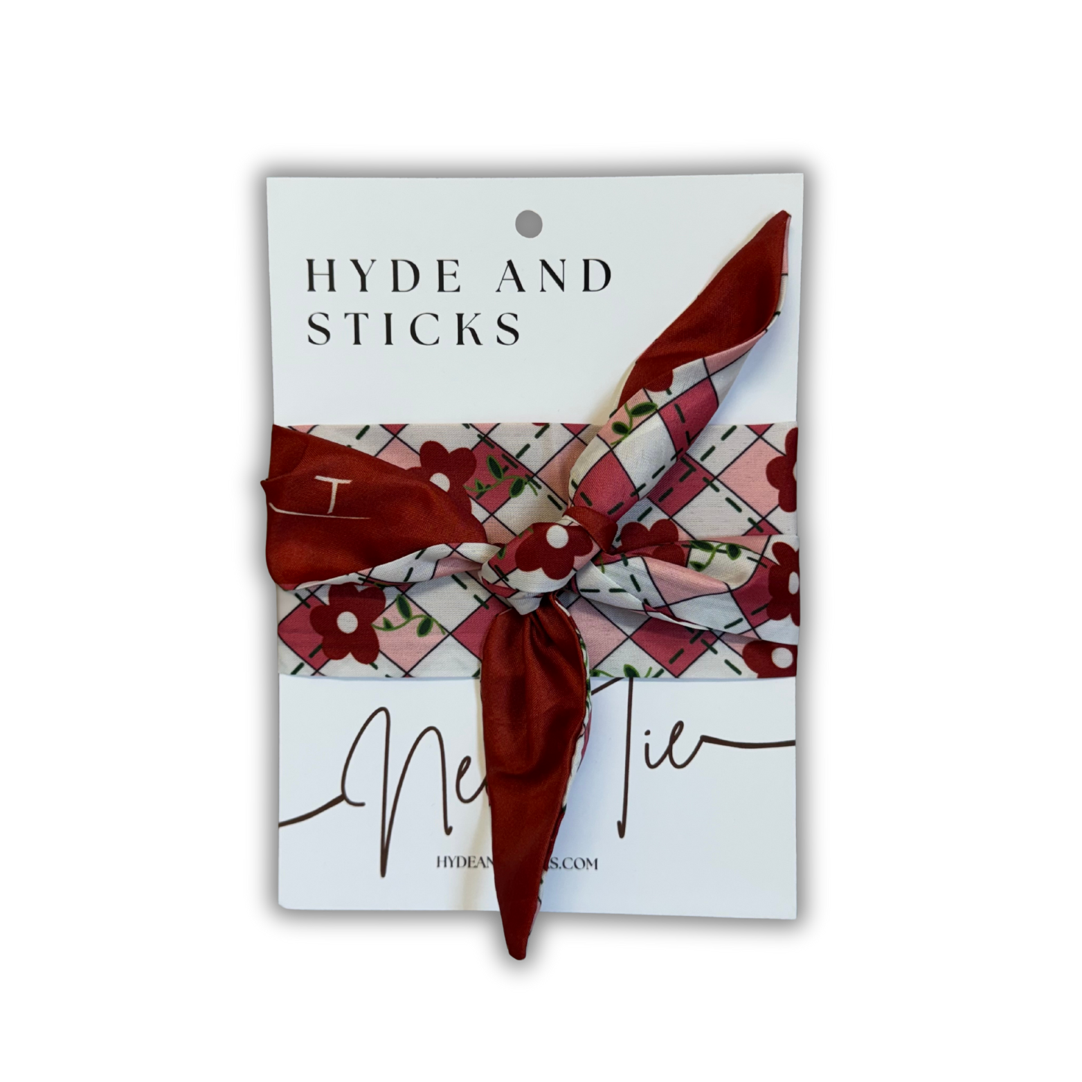 H&S Necktie - Flower Check – Hyde and Sticks