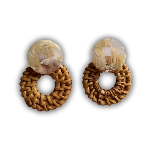 H&S Shelley Rattan Dangle Earring