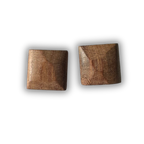 H&S Square Wood Stud Earring