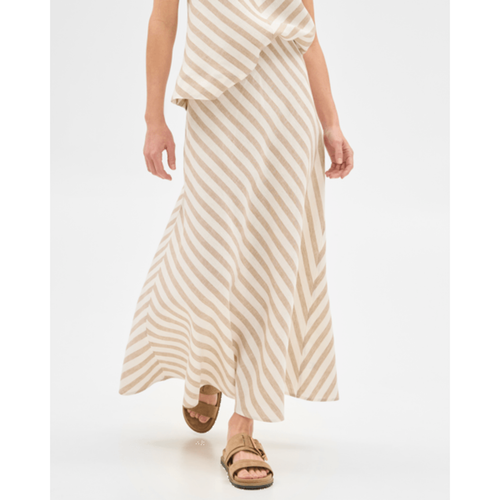 SBM Target Neutral Stripe Two-Piece Set TOP 10P SKIRT 8