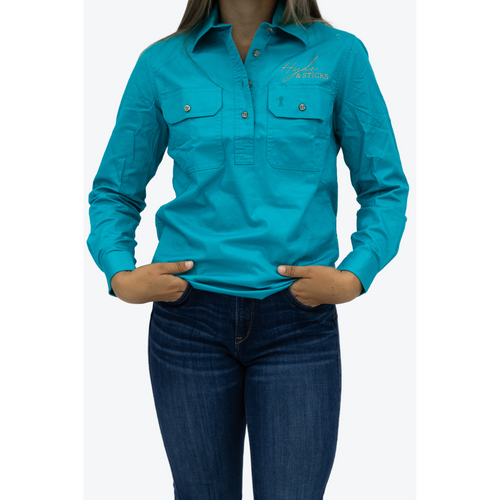 The Layla Work Shirt - Bright Blue