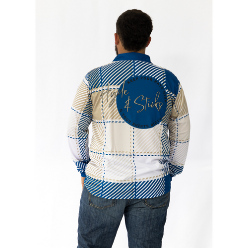 H&S Blue-Collar Jersey - Blue Plaid