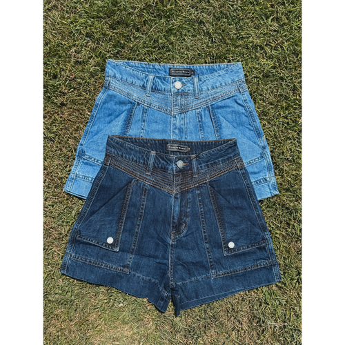 H&S Daisy Denim Shorts - Mid Wash