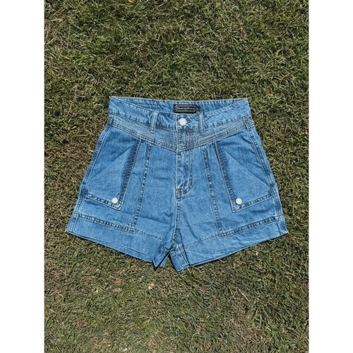 H&S Daisy Denim Shorts - Mid Wash