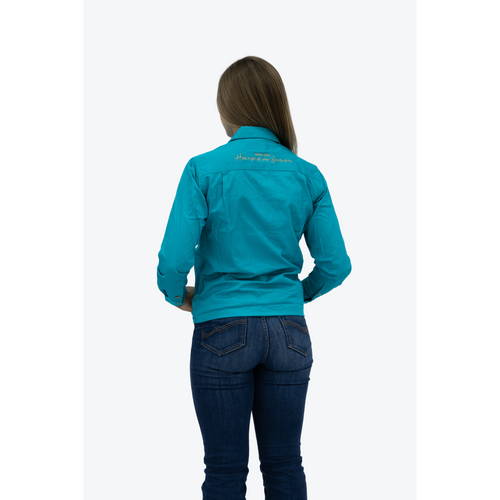 The Layla Work Shirt - Bright Blue