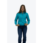 The Layla Work Shirt - Bright Blue