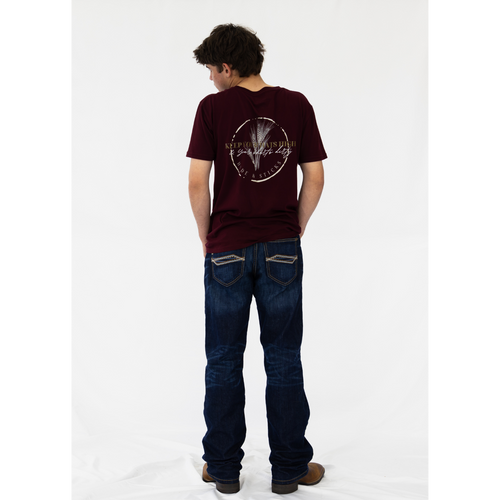 The Strathdale Tee - Burgundy